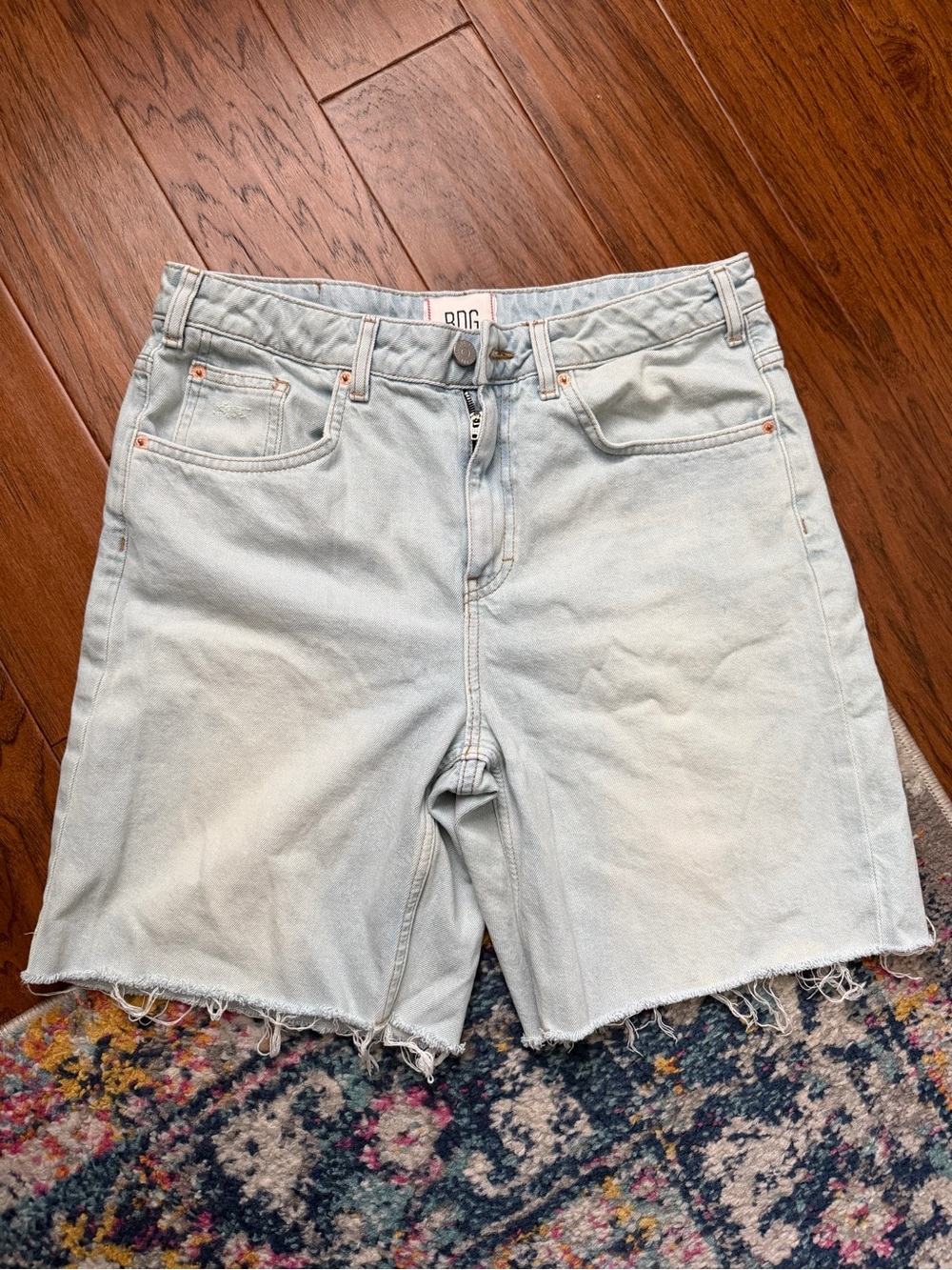 BDG Light Wash Blue Denim Jean Shorts Jorts- Size 30